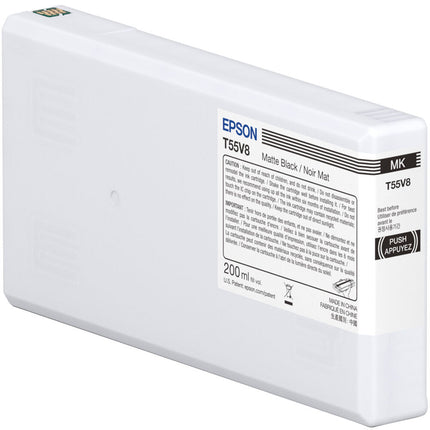 Epson T55V Cartucho de Tinta Negro Mate UltraChrome PRO10 200mL para Impresora Fotográfica