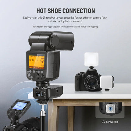 Neewer QR Receptor de Flash Inalámbrico 2.4 GHz Alcance 100 m