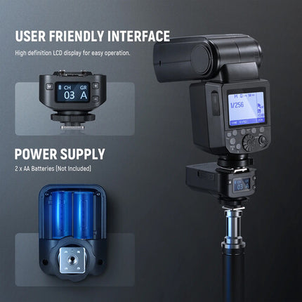 Neewer QR Receptor de Flash Inalámbrico 2.4 GHz Alcance 100 m