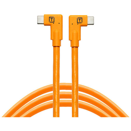 Tether Tools TetherPro Cable USB-C doble ángulo 15' USB 3.2 5 Gb/s naranja