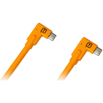 Tether Tools TetherPro Cable USB-C doble ángulo 15' USB 3.2 5 Gb/s naranja