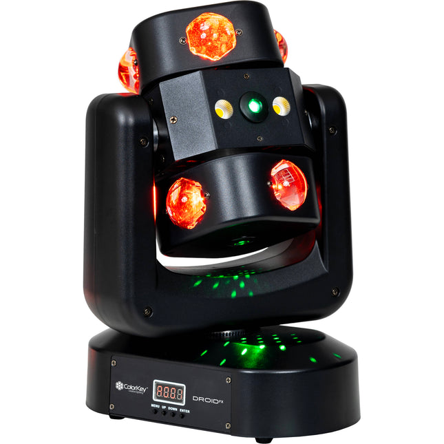 ColorKey Droid FX Cabezal Móvil Multi-Efectos LED 8x10W RGBW Láser Dual