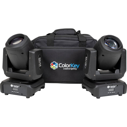 ColorKey Mover Beam 100 Luz LED móvil 100W Multicolor 2 unidades con bolsa