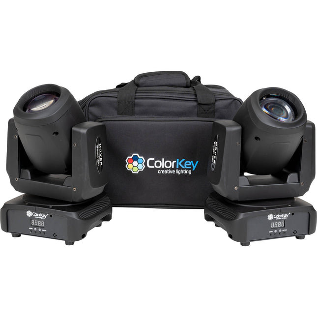 ColorKey Mover Beam 100 Luz LED móvil 100W Multicolor 2 unidades con bolsa