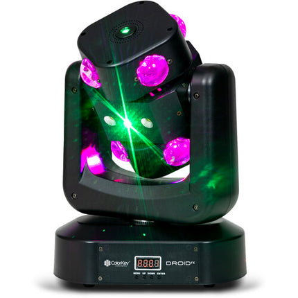 ColorKey Droid FX Cabezal Móvil Multi-Efectos LED 8x10W RGBW Láser Dual