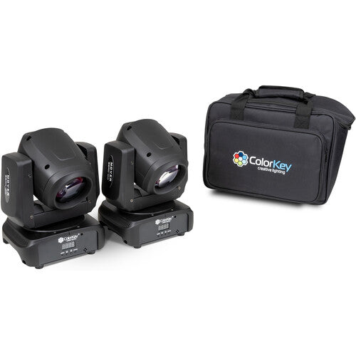 ColorKey Mover Beam 100 Luz LED móvil 100W Multicolor 2 unidades con bolsa