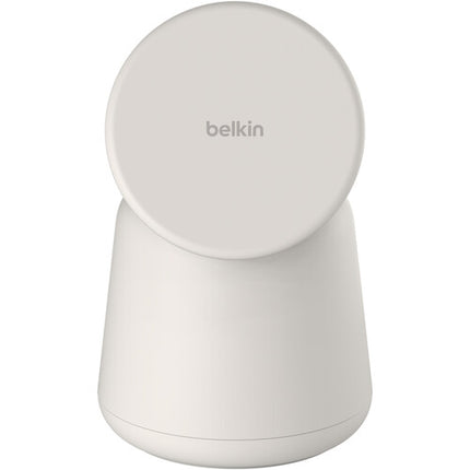 Estación de carga inalámbrica 2 en 1 Belkin BoostCharge Pro 15W MagSafe con base antideslizante y cable USB-C integrado