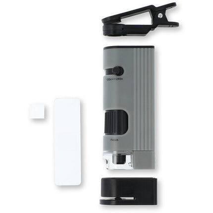 Carson MicroPic Microscopio de Bolsillo LED Aumento 120-240x con Adaptador para Smartphone