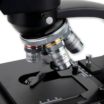 Carson Advanced Microscopio Compuesto Binocular 40x-1600x LED con Objetivos 4x-100x