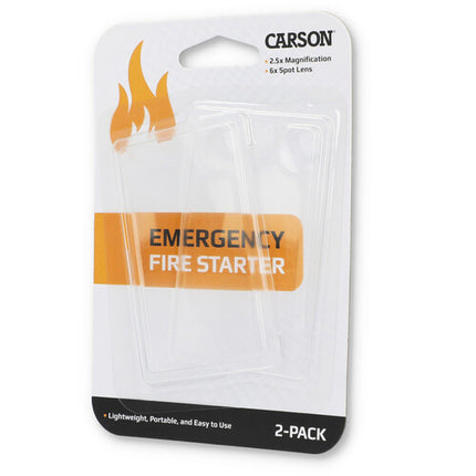 Carson Lupa Tarjeta de Crédito con Lente 2.5x y 6x 2 Pack con Funda