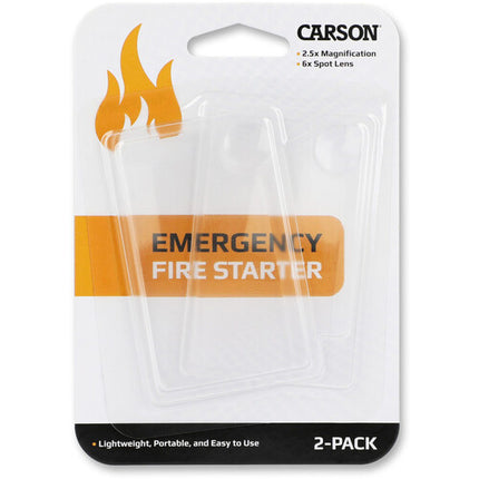Carson Lupa Tarjeta de Crédito con Lente 2.5x y 6x 2 Pack con Funda