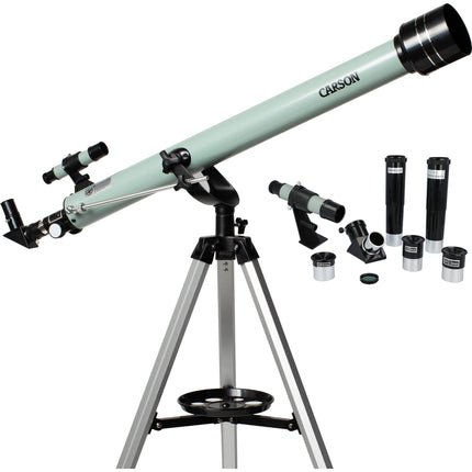 Carson Stara 60mm Refractor Telescope Apertura 60mm Focal 900mm Trípode Acero