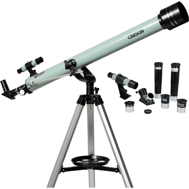 Carson Stara 60mm Refractor Telescope Apertura 60mm Focal 900mm Trípode Acero