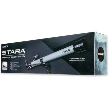 Carson Stara 60mm Refractor Telescope Apertura 60mm Focal 900mm Trípode Acero