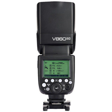 Godox VING V860IIC Kit Flash TTL para Canon Radio 2.4GHz 20-200mm Zoom Li-Ion