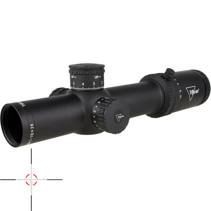 Trijicon 1-10x28 Credo HX Visor para rifle con retícula MOA 34mm y batería CR2032 incluida