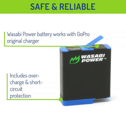 Batería de Litio Wasabi Power 1220mAh para GoPro HERO8 7 6 5 y 2018
