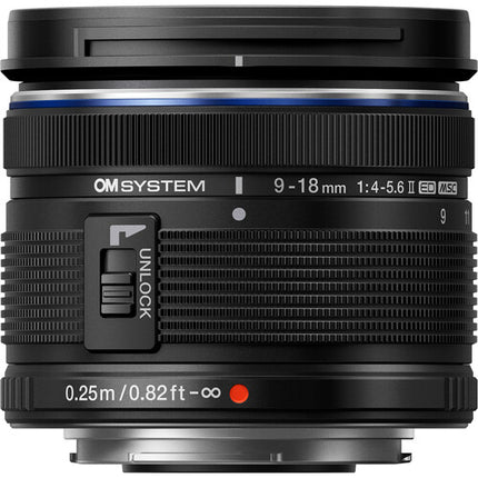 OM SYSTEM M.Zuiko Digital ED 9-18mm f4-5.6 II objetivo Micro Cuatro Tercios compacto ligero