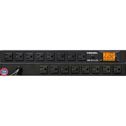 A-Neutronics Distribuidor de Energía para Rack 16 Salidas con Pantalla LCD y Cable de 10 pies