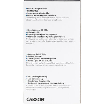 Carson MM-350 MicroBrite Pro Microscopio de Bolsillo LED 60-120x Pack 4