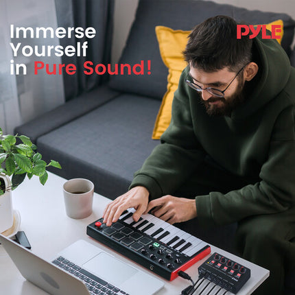 Pyle Pro PMAX4 Mezclador de Línea Compacto 4 Canales Bluetooth USB-C