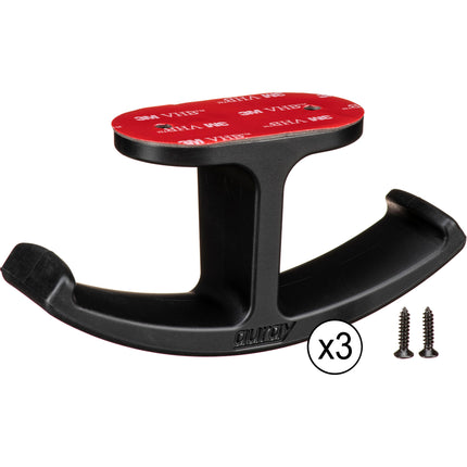 Auray HH-UD2 Soporte para Auriculares Dual Bajo Escritorio 3-Pack Rubber