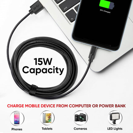 Pearstone Cable USB Tipo C a Tipo A 16.4 pies 5 Gb/s 15W carga