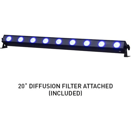 American DJ UBL9H RGBAL+UV Barral de Luz Lineal 9 LEDs 20W 20° Difusión