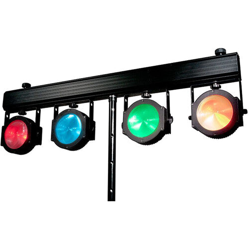 Eliminator Lighting Dotz TPar Sys Plus Sistema de Iluminación Escénica Portátil con 4 LED PAR y Control Remoto