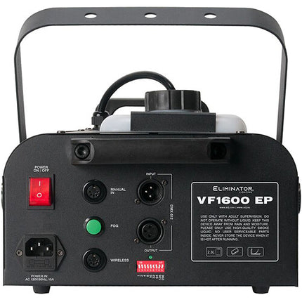 Eliminator Lighting VF1600 EP Máquina de Humo Móvil 1500W 20000ft³/min con Control DMX