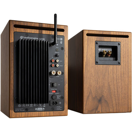 Audioengine HD5 Altavoces Estantería Inalámbricos 2 Vías 100W RMS 5 Pulgadas Madera Nogal