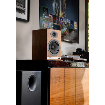 Audioengine HD5 Altavoces Estantería Inalámbricos 2 Vías 100W RMS 5 Pulgadas Madera Nogal