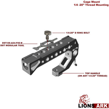 Lions Ark DST Herramienta Multiusos Modular Negra Acero Inoxidable