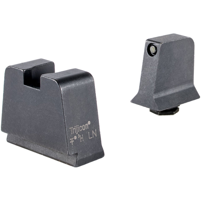 Trijicon Suppressor Sight Set para Glock Marco Delgado Acabado Negro Iluminación Tritio Verde