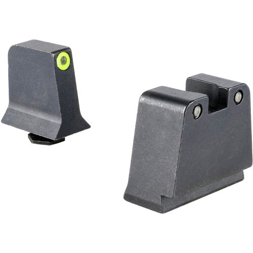 Trijicon Suppressor Set para Glock Slim Frame Vista con Fosforo Verde y Construccion en Acero