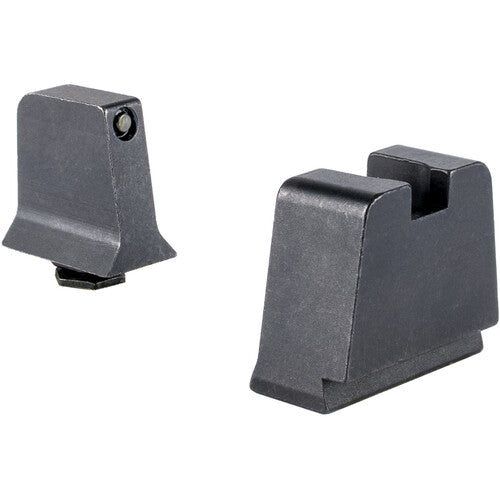 Trijicon Suppressor Sight Set para Glock Marco Delgado Acabado Negro Iluminación Tritio Verde