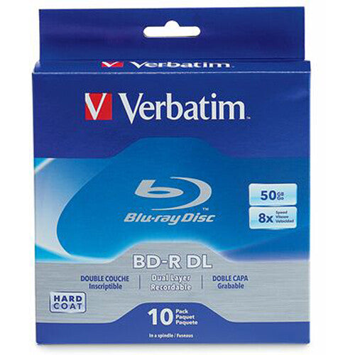 Verbatim Disco Blu-ray 50GB Doble Capa 8x Velocidad 10 Unidades