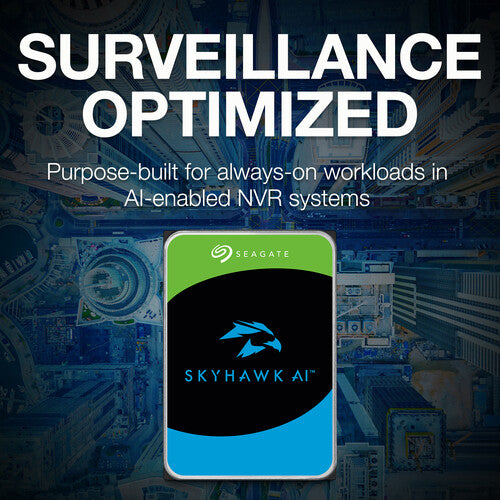 Seagate 24TB SkyHawk AI Disco Duro Interno Vigilancia 7200 rpm SATA III 3.5"