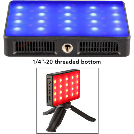 Genaray RGB-CP425 Panel de Luz LED RGB Compacto para Cámara 192 Lux 5600K 3.9x2.5" Kit Incluido