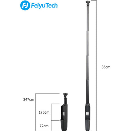 Feiyu Extension Rod para Cámara Gimbal Pocket 2 2S 24.6 a 83.3 cm telescópico