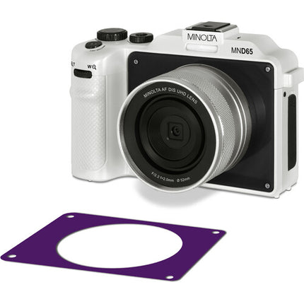 Minolta MND65 Cámara Digital Selfie 56MP Zoom Óptico 18x 3" LCD Blanca