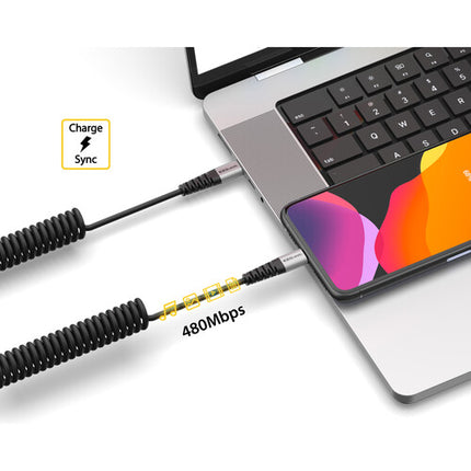 EZQuest DuraGuard Cable USB-C 2.0 Masculino 4.9 pies 100W 480Mb/s