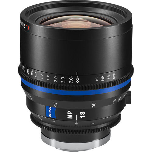 ZEISS Nano Prime 18mm T1.5 Objetivo Cine para Sony E con Iris de 12 Palas y Enfoque Mínimo 9.8"
