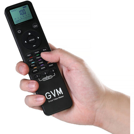 Control Remoto Multifuncional GVM para Paneles de Luz Alcance 100 m Pantalla y 12 Canales