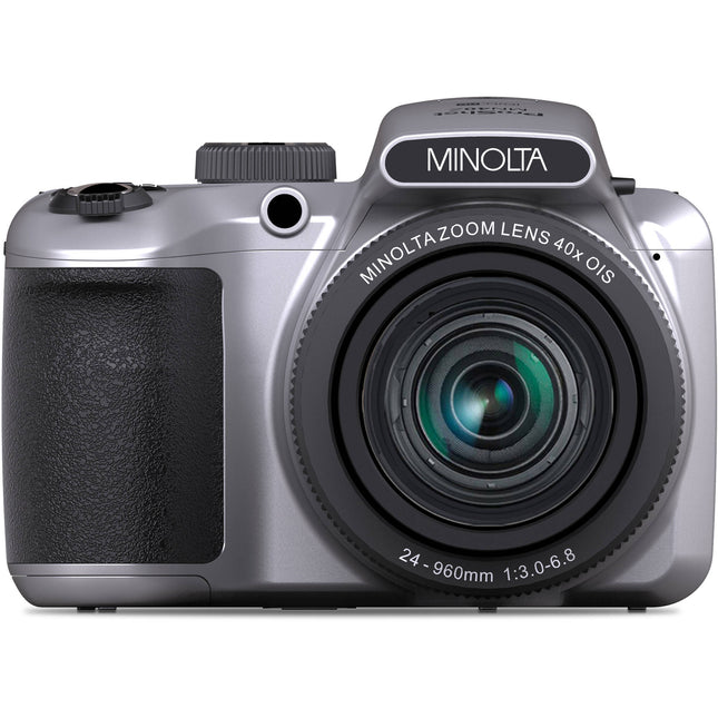 Minolta MN40Z Cámara Digital 20MP Zoom 40x 3" LCD 32GB Kit