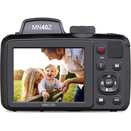 Minolta MN40Z Cámara Digital 20MP Zoom Óptico 40x 32GB Negra