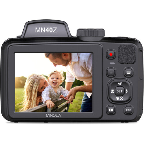 Minolta MN40Z Cámara Digital 20MP Zoom Óptico 40x 32GB Negra