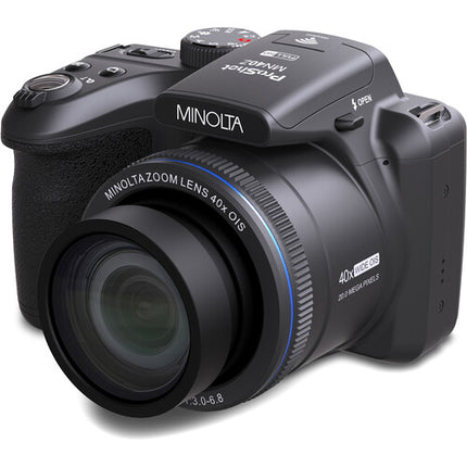 Minolta MN40Z Cámara Digital 20MP Zoom Óptico 40x 32GB Negra