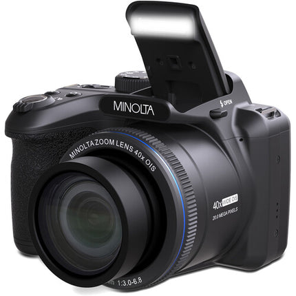 Minolta MN40Z Cámara Digital 20MP Zoom Óptico 40x 32GB Negra