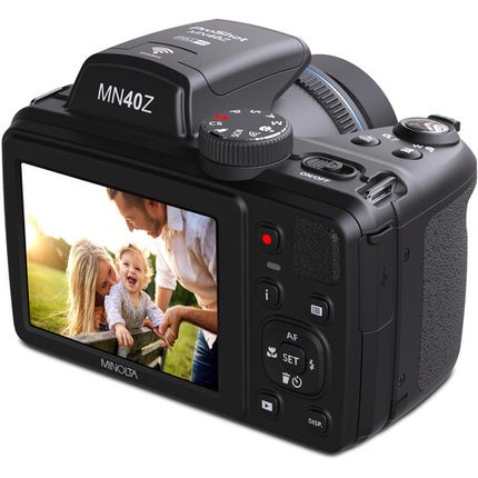 Minolta MN40Z Cámara Digital 20MP Zoom Óptico 40x 32GB Negra